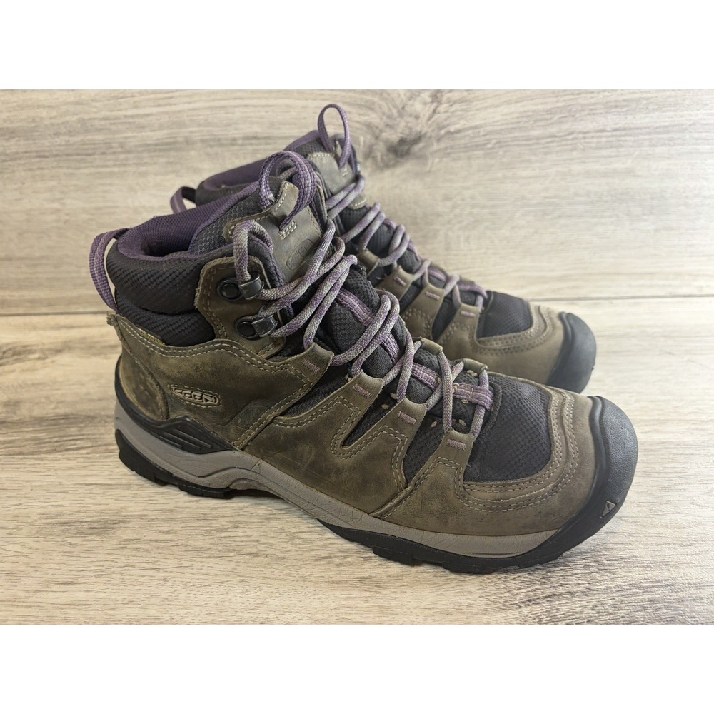 Keen 1017679 Gypsum ll Mid WP Earl Grey Purple Plumeria Hiking Boots Womens 9